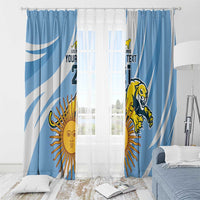 Custom Argentina Rugby Champion Window Curtain Los Puma with Sporty Style - Wonder Print Shop