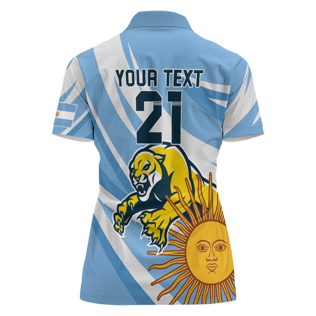 Custom Argentina Rugby Champion Women Polo Shirt Los Puma with Sporty Style - Wonder Print Shop