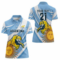 Custom Argentina Rugby Champion Women Polo Shirt Los Puma with Sporty Style - Wonder Print Shop