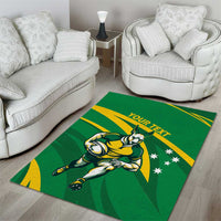 Personalized Australia Rugby Champion Area Rug Wallabies Mascot with Sporty Style LT9 - Wonder Print Shop