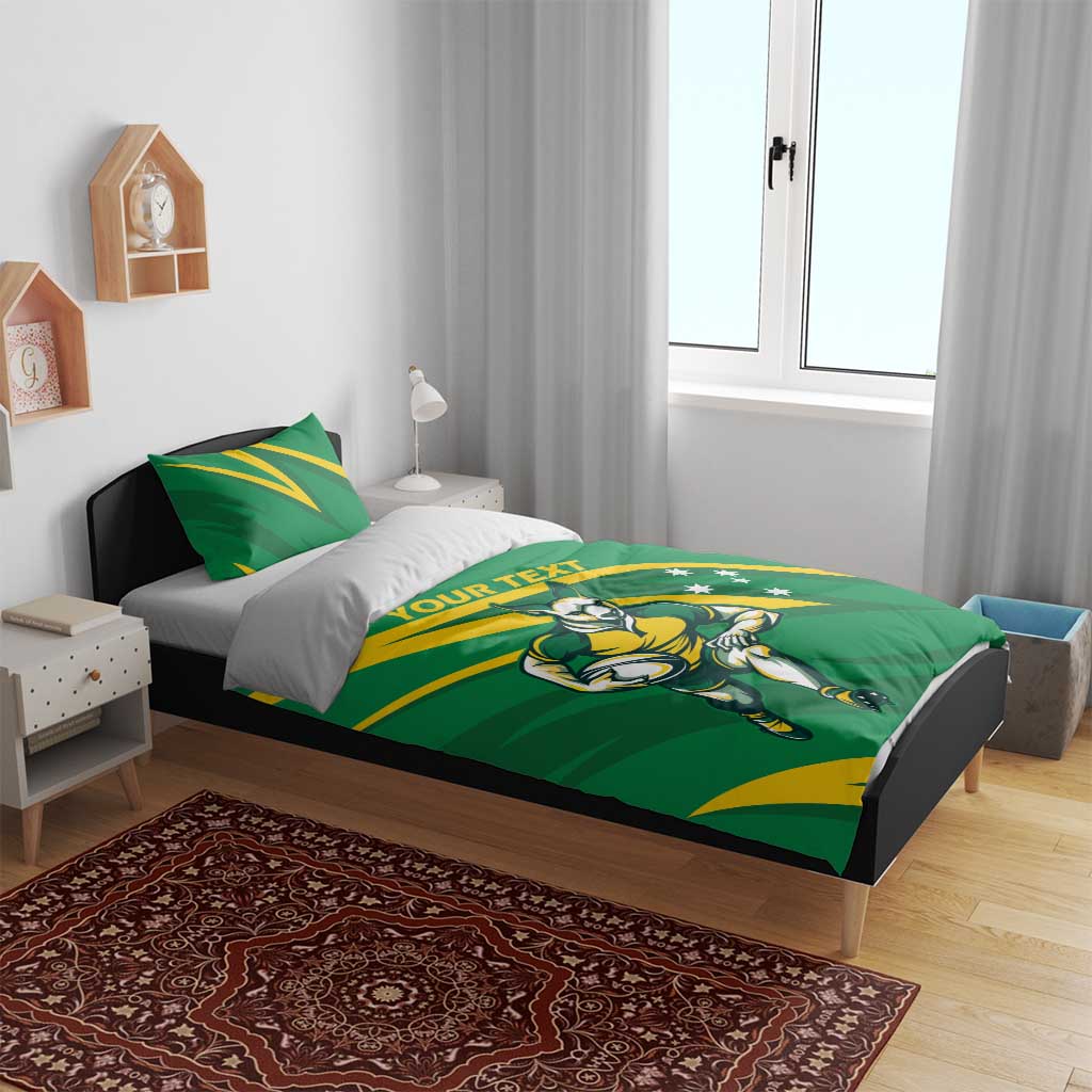 Personalized Australia Rugby Champion Bedding Set Wallabies Mascot with Sporty Style LT9 - Wonder Print Shop