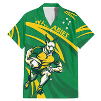 Personalized Australia Rugby Champion Family Matching Mermaid Dress and Hawaiian Shirt Wallabies Mascot with Sporty Style LT9 - Wonder Print Shop