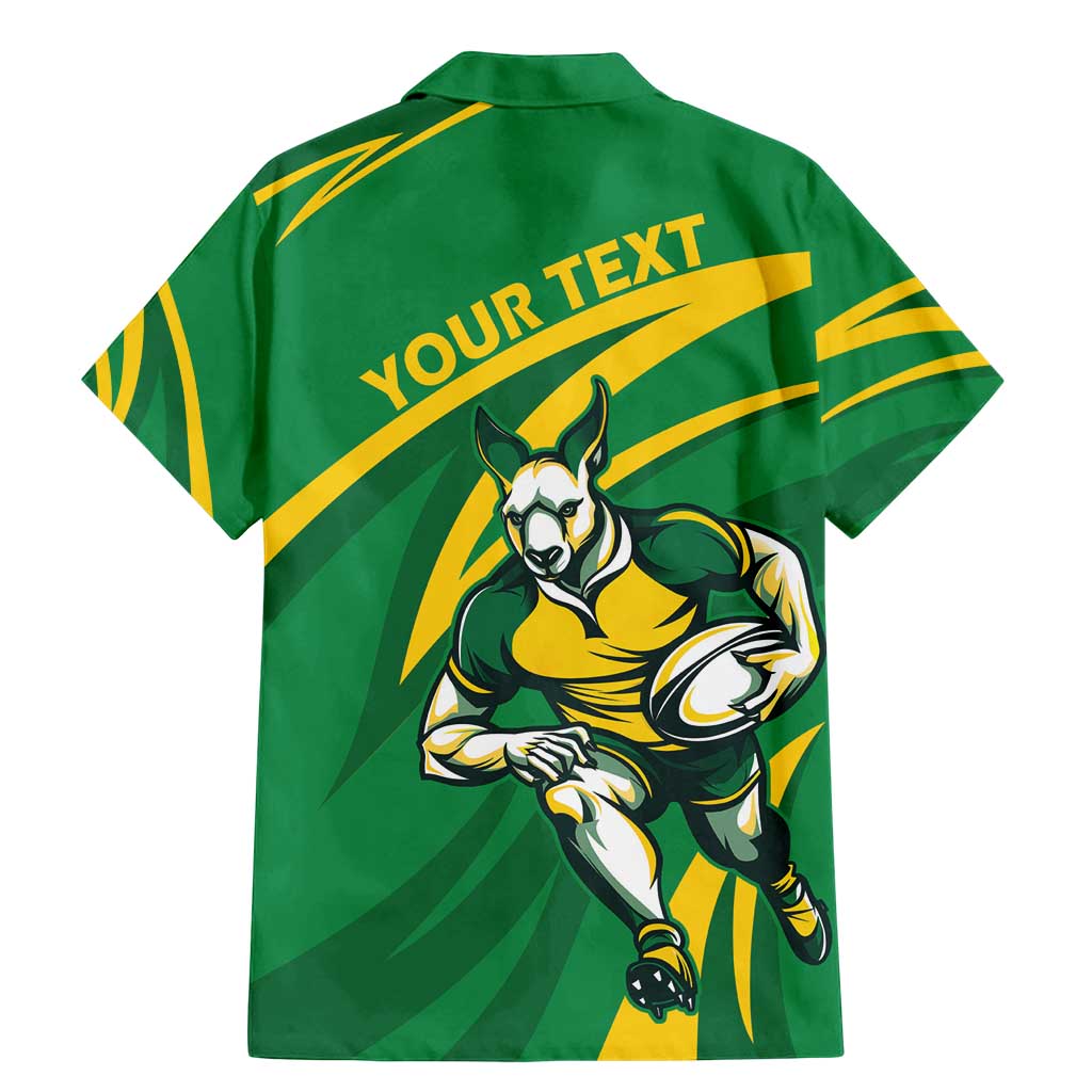 Personalized Australia Rugby Champion Family Matching Mermaid Dress and Hawaiian Shirt Wallabies Mascot with Sporty Style LT9 - Wonder Print Shop