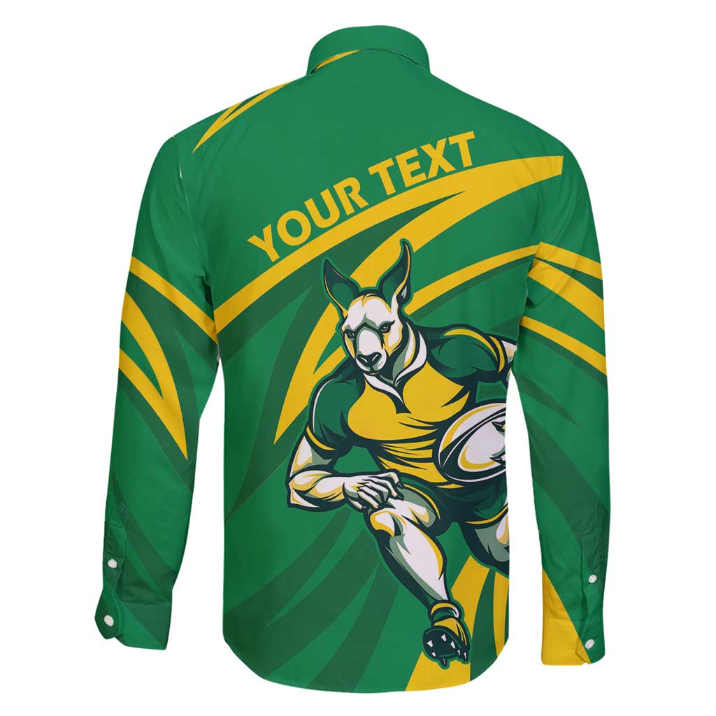 Personalized Australia Rugby Champion Family Matching Mermaid Dress and Hawaiian Shirt Wallabies Mascot with Sporty Style LT9 - Wonder Print Shop