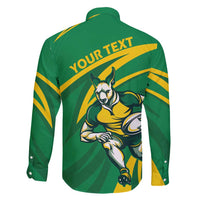 Personalized Australia Rugby Champion Family Matching Mermaid Dress and Hawaiian Shirt Wallabies Mascot with Sporty Style LT9 - Wonder Print Shop