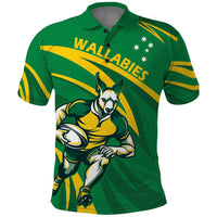 Personalized Australia Rugby Champion Polo Shirt Wallabies Mascot with Sporty Style - Wonder Print Shop