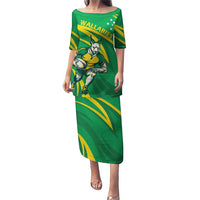 Personalized Australia Rugby Champion Puletasi Wallabies Mascot with Sporty Style - Wonder Print Shop
