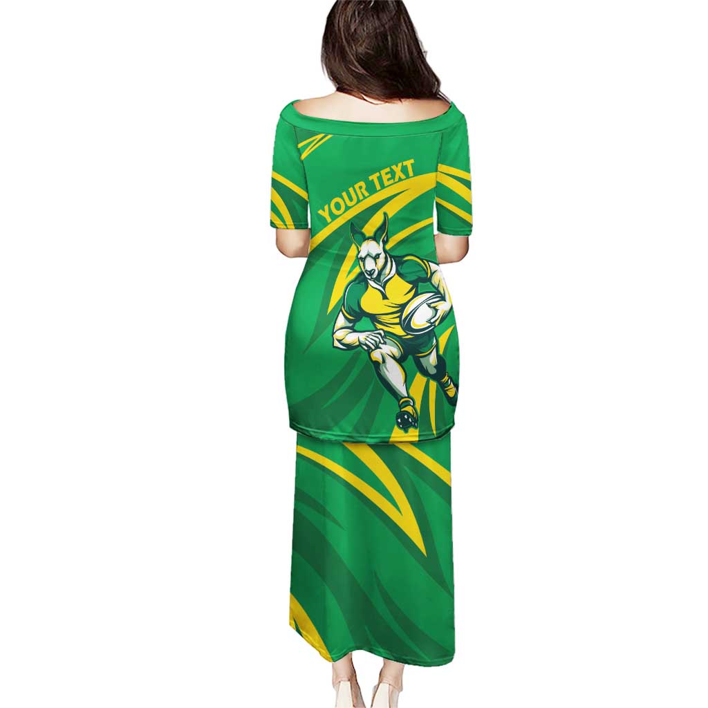 Personalized Australia Rugby Champion Puletasi Wallabies Mascot with Sporty Style - Wonder Print Shop