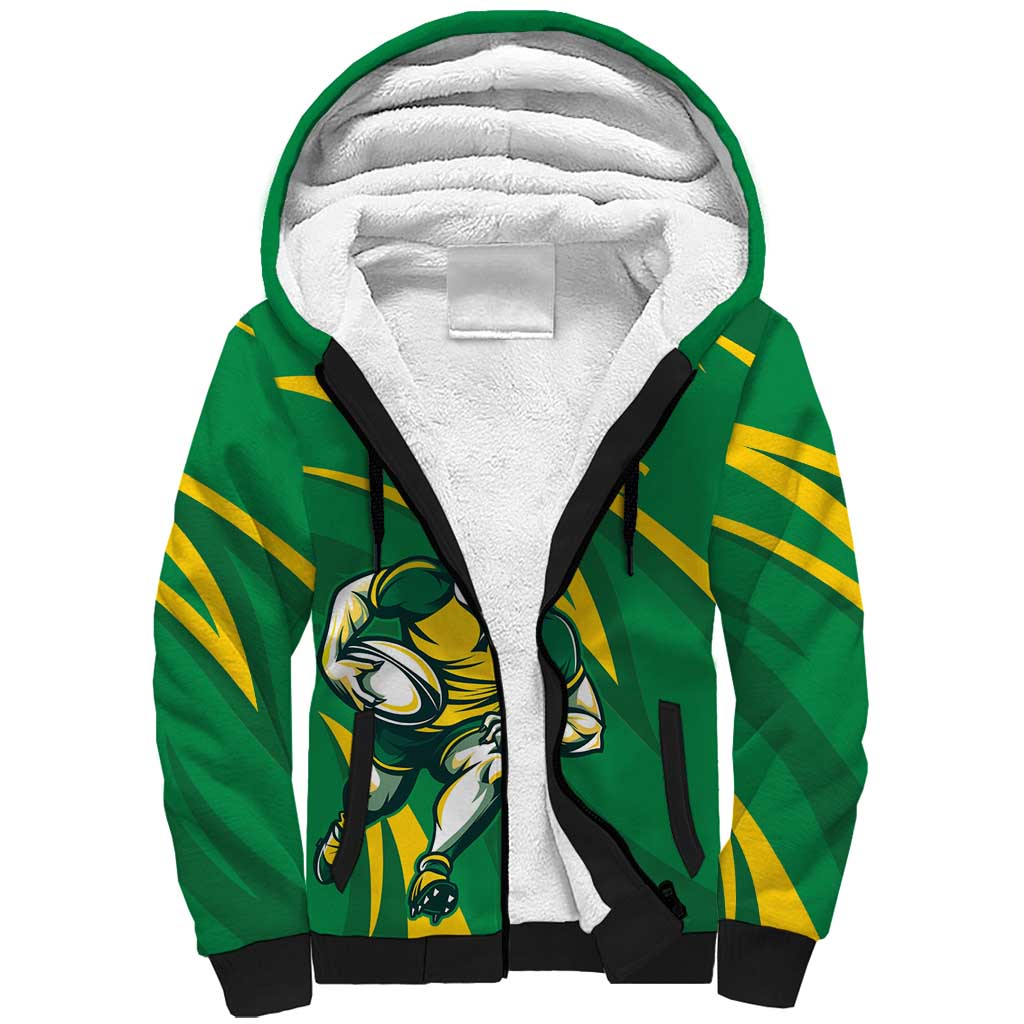Personalized Australia Rugby Champion Sherpa Hoodie Wallabies Mascot with Sporty Style - Wonder Print Shop
