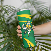 Personalized Australia Rugby Champion Skinny Tumbler Wallabies Mascot with Sporty Style - Wonder Print Shop