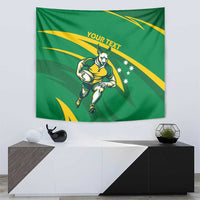Personalized Australia Rugby Champion Tapestry Wallabies Mascot with Sporty Style - Wonder Print Shop