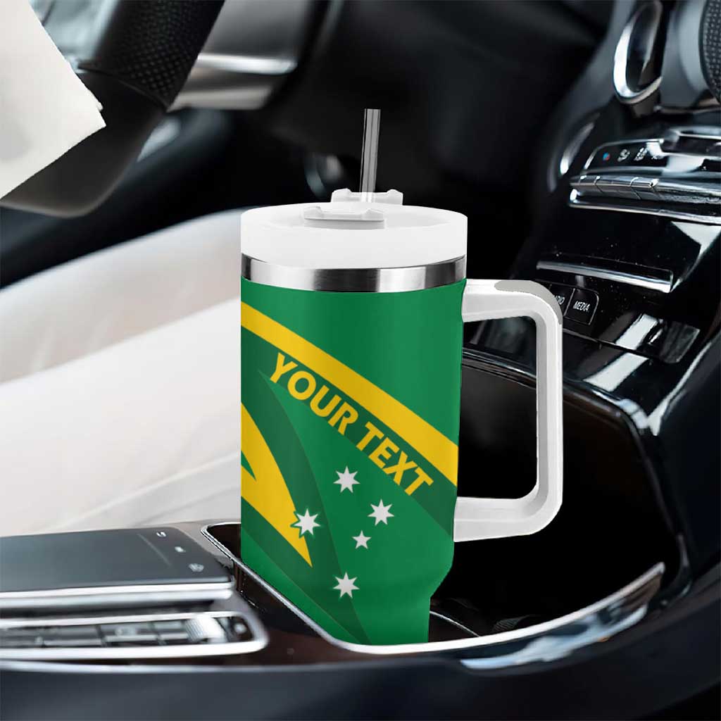 Personalized Australia Rugby Champion Tumbler With Handle Wallabies Mascot with Sporty Style - Wonder Print Shop