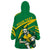 Personalized Australia Rugby Champion Wearable Blanket Hoodie Wallabies Mascot with Sporty Style - Wonder Print Shop