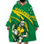 Personalized Australia Rugby Champion Wearable Blanket Hoodie Wallabies Mascot with Sporty Style - Wonder Print Shop