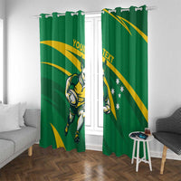 Personalized Australia Rugby Champion Window Curtain Wallabies Mascot with Sporty Style - Wonder Print Shop