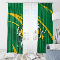 Personalized Australia Rugby Champion Window Curtain Wallabies Mascot with Sporty Style - Wonder Print Shop