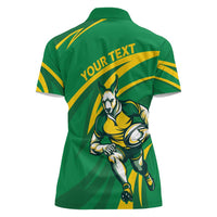 Personalized Australia Rugby Champion Women Polo Shirt Wallabies Mascot with Sporty Style - Wonder Print Shop