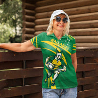 Personalized Australia Rugby Champion Women Polo Shirt Wallabies Mascot with Sporty Style - Wonder Print Shop