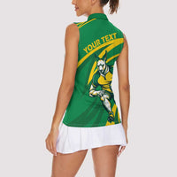 Personalized Australia Rugby Champion Women Sleeveless Polo Shirt Wallabies Mascot with Sporty Style - Wonder Print Shop
