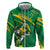 Personalized Australia Rugby Champion Zip Hoodie Wallabies Mascot with Sporty Style - Wonder Print Shop