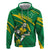 Personalized Australia Rugby Champion Zip Hoodie Wallabies Mascot with Sporty Style - Wonder Print Shop