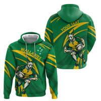 Personalized Australia Rugby Champion Zip Hoodie Wallabies Mascot with Sporty Style - Wonder Print Shop