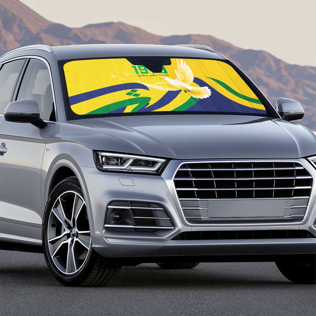 Saint Vincent and the Grenadines Auto Sun Shade Gratitude to the Land Pride Since 1979 - Wonder Print Shop