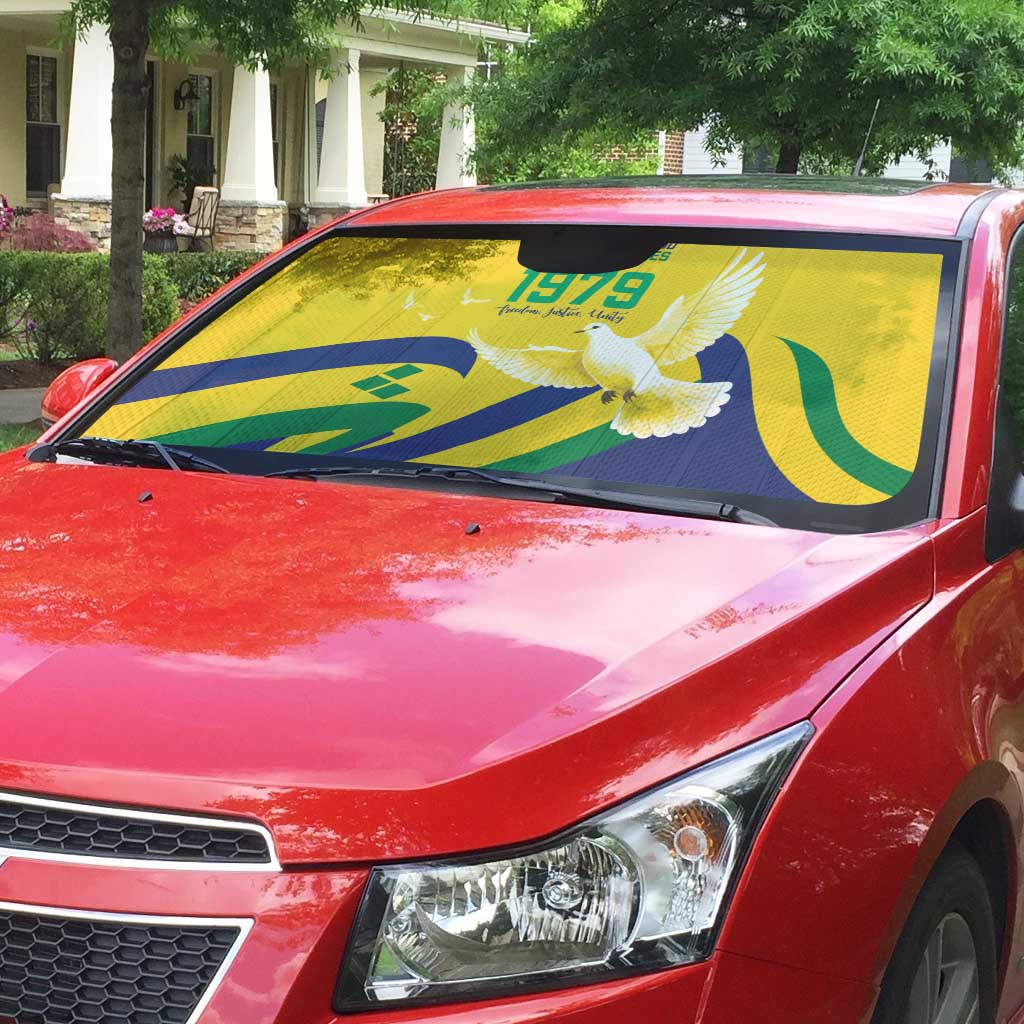 Saint Vincent and the Grenadines Auto Sun Shade Gratitude to the Land Pride Since 1979 - Wonder Print Shop