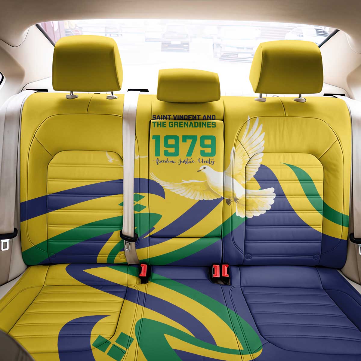 Saint Vincent and the Grenadines Back Car Seat Cover Gratitude to the Land Pride Since 1979 - Wonder Print Shop