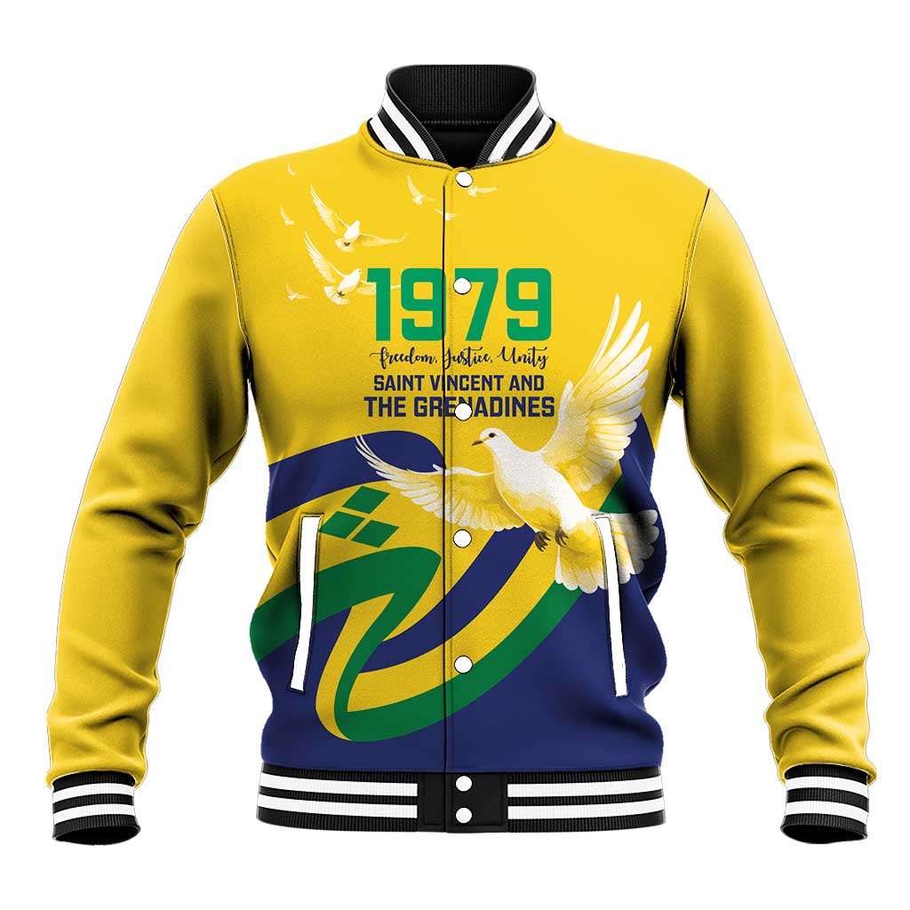 Saint Vincent and the Grenadines Baseball Jacket Gratitude to the Land Pride Since 1979 - Wonder Print Shop