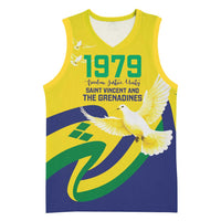 Saint Vincent and the Grenadines Basketball Jersey Gratitude to the Land Pride Since 1979 - Wonder Print Shop