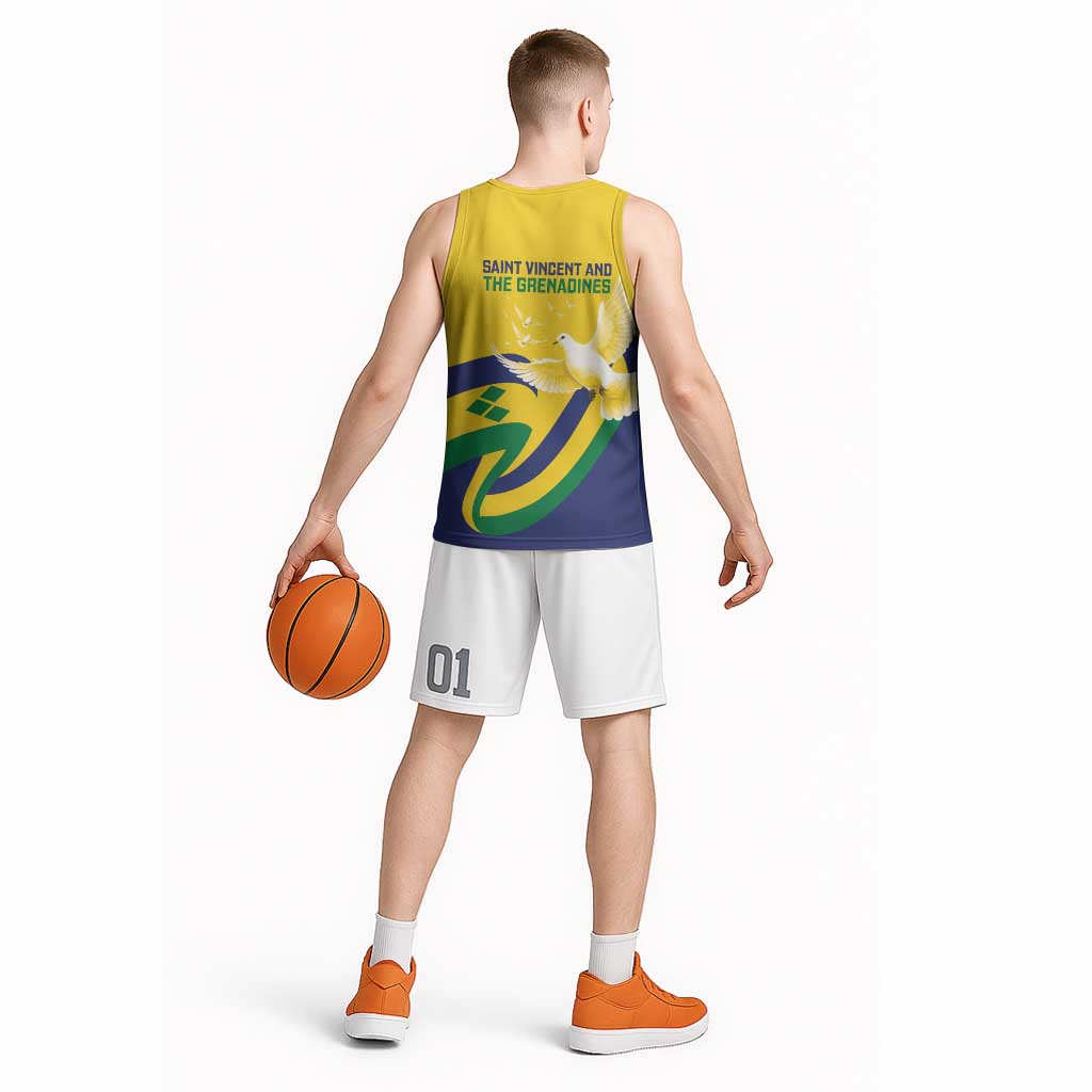 Saint Vincent and the Grenadines Basketball Jersey Gratitude to the Land Pride Since 1979 - Wonder Print Shop