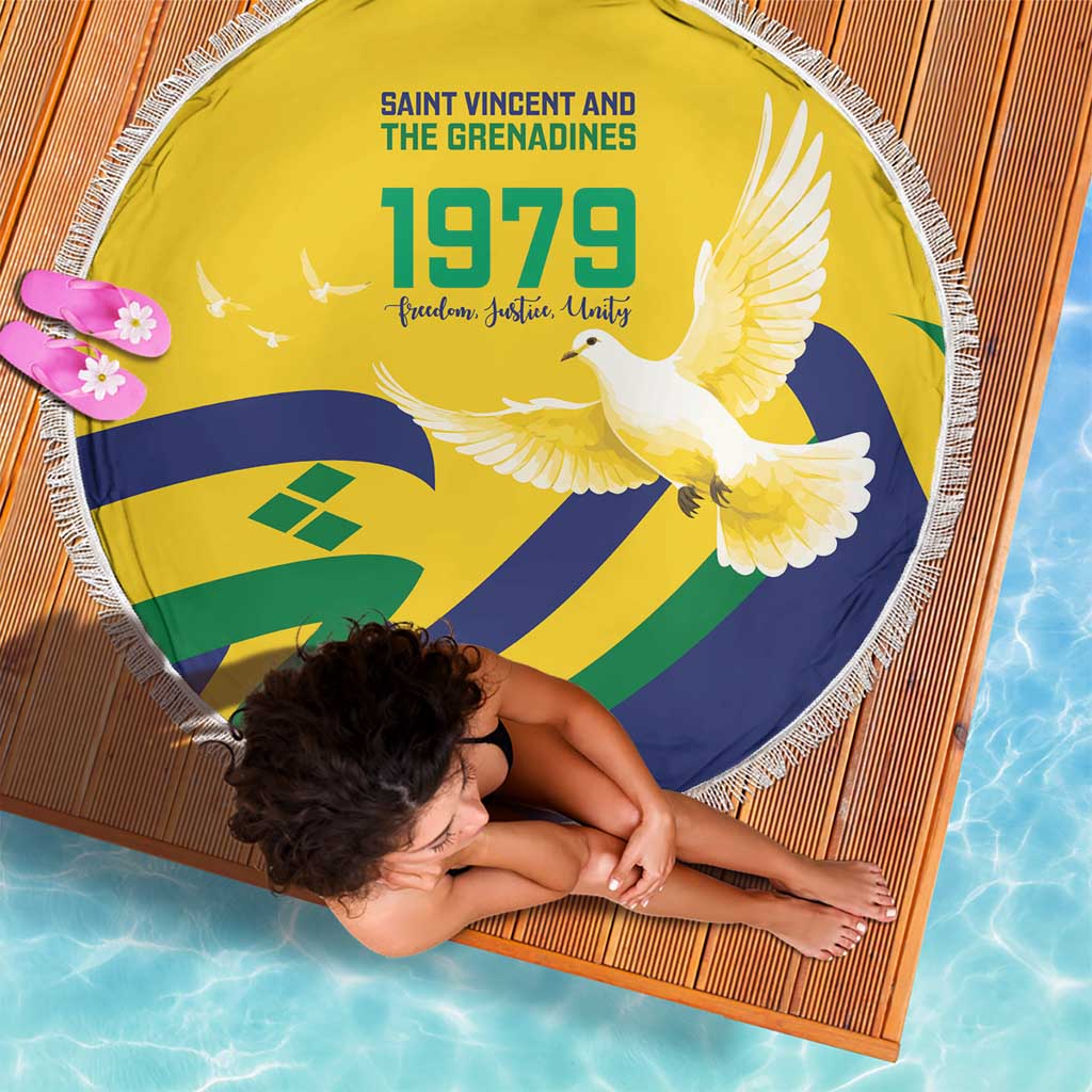 Saint Vincent and the Grenadines Beach Blanket Gratitude to the Land Pride Since 1979 - Wonder Print Shop