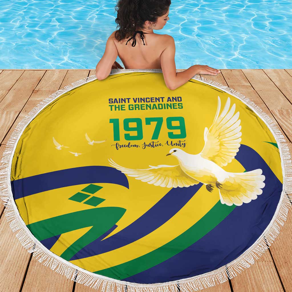 Saint Vincent and the Grenadines Beach Blanket Gratitude to the Land Pride Since 1979 - Wonder Print Shop