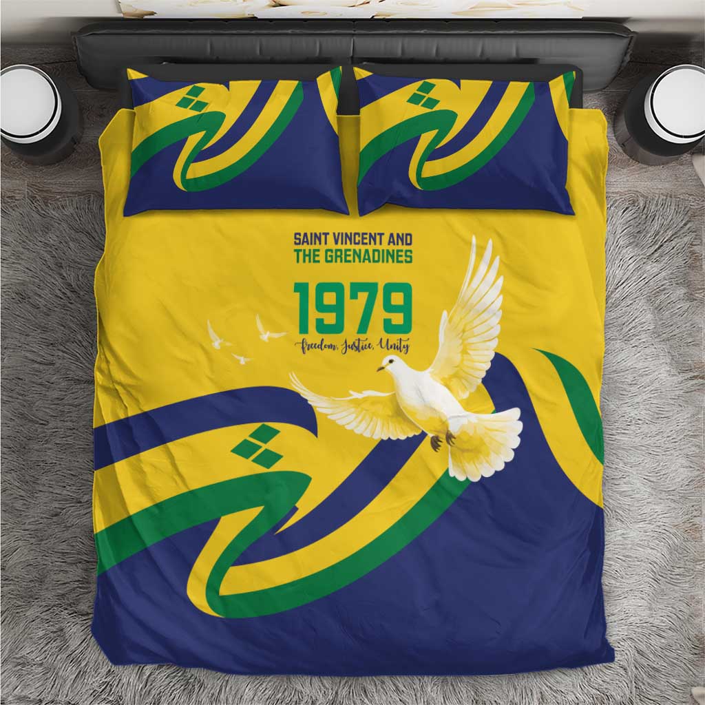 Saint Vincent and the Grenadines Bedding Set Gratitude to the Land Pride Since 1979 - Wonder Print Shop