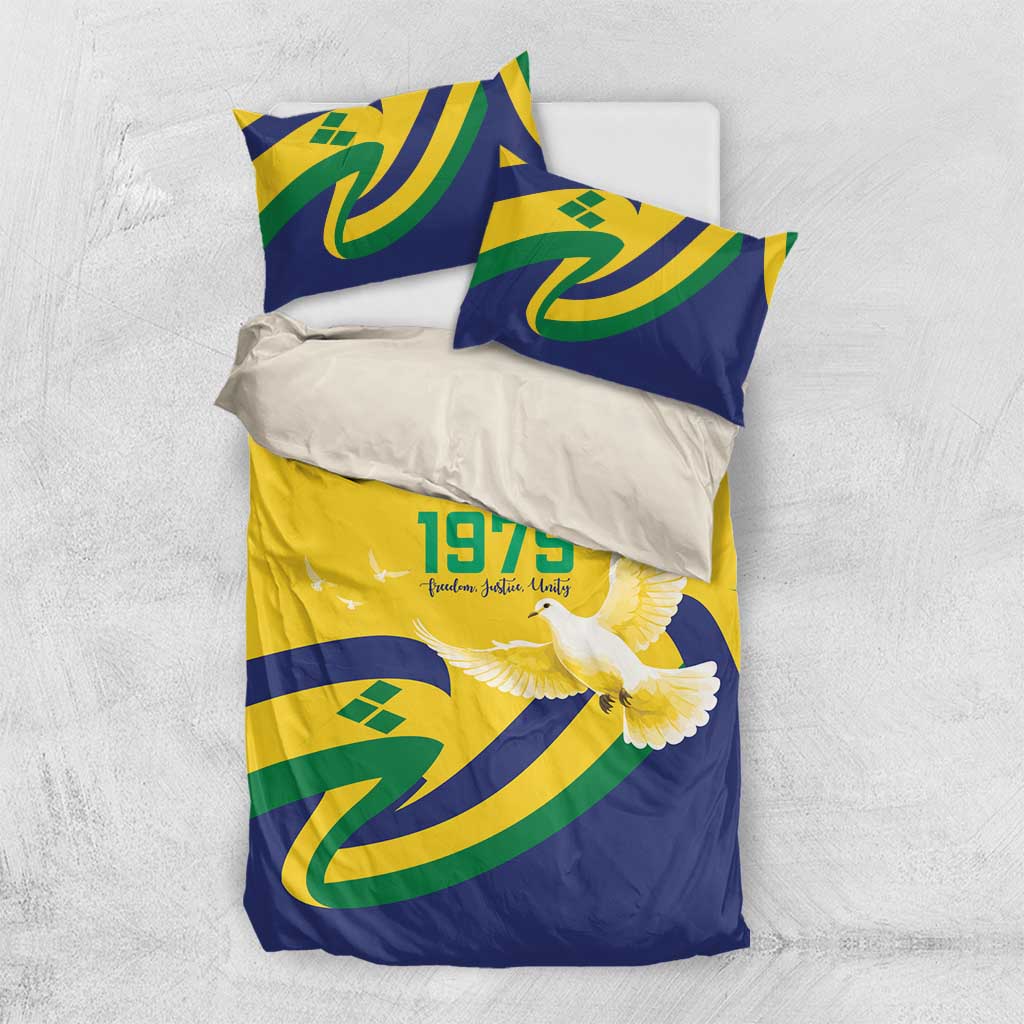 Saint Vincent and the Grenadines Bedding Set Gratitude to the Land Pride Since 1979 - Wonder Print Shop