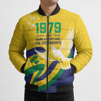 Saint Vincent and the Grenadines Bomber Puffer Jacket Gratitude to the Land Pride Since 1979 - Wonder Print Shop