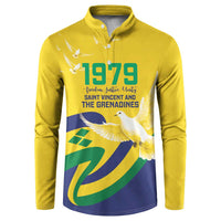 Saint Vincent and the Grenadines Button Sweatshirt Gratitude to the Land Pride Since 1979 - Wonder Print Shop