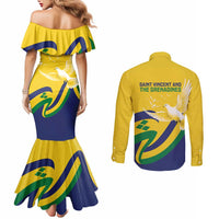 Saint Vincent and the Grenadines Couples Matching Mermaid Dress and Long Sleeve Button Shirt Gratitude to the Land Pride Since 1979 - Wonder Print Shop
