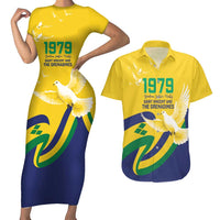 Saint Vincent and the Grenadines Couples Matching Short Sleeve Bodycon Dress and Hawaiian Shirt Gratitude to the Land Pride Since 1979 - Wonder Print Shop
