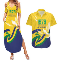 Saint Vincent and the Grenadines Couples Matching Summer Maxi Dress and Hawaiian Shirt Gratitude to the Land Pride Since 1979 - Wonder Print Shop