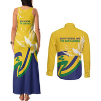 Saint Vincent and the Grenadines Couples Matching Tank Maxi Dress and Long Sleeve Button Shirt Gratitude to the Land Pride Since 1979 - Wonder Print Shop