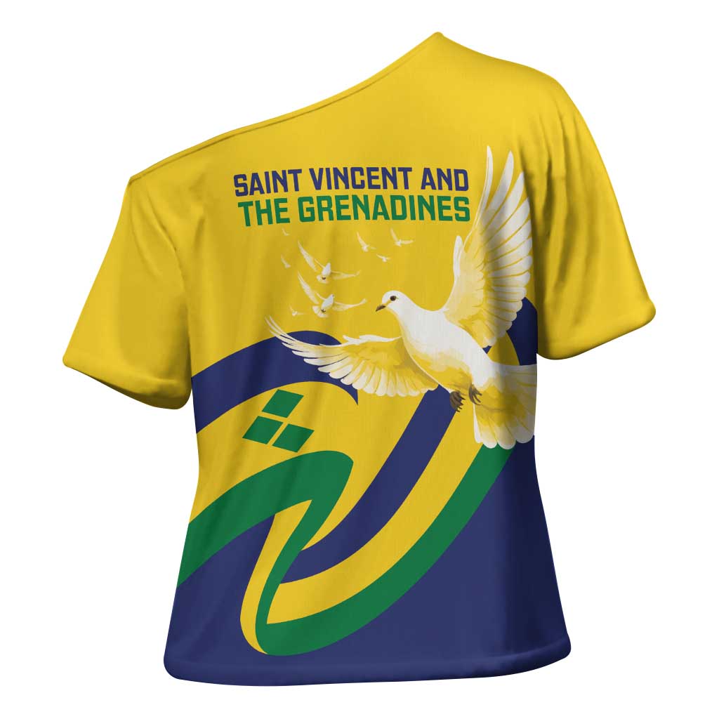 Saint Vincent and the Grenadines Cross Shoulder Shirt Gratitude to the Land Pride Since 1979 - Wonder Print Shop