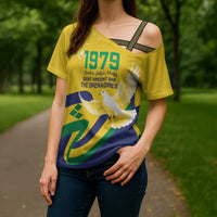 Saint Vincent and the Grenadines Cross Shoulder Shirt Gratitude to the Land Pride Since 1979 - Wonder Print Shop