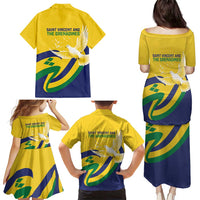 Saint Vincent and the Grenadines Family Matching Puletasi and Hawaiian Shirt Gratitude to the Land Pride Since 1979 - Wonder Print Shop