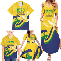 Saint Vincent and the Grenadines Family Matching Summer Maxi Dress and Hawaiian Shirt Gratitude to the Land Pride Since 1979 - Wonder Print Shop