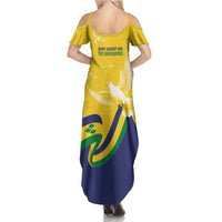 Saint Vincent and the Grenadines Family Matching Summer Maxi Dress and Hawaiian Shirt Gratitude to the Land Pride Since 1979 - Wonder Print Shop