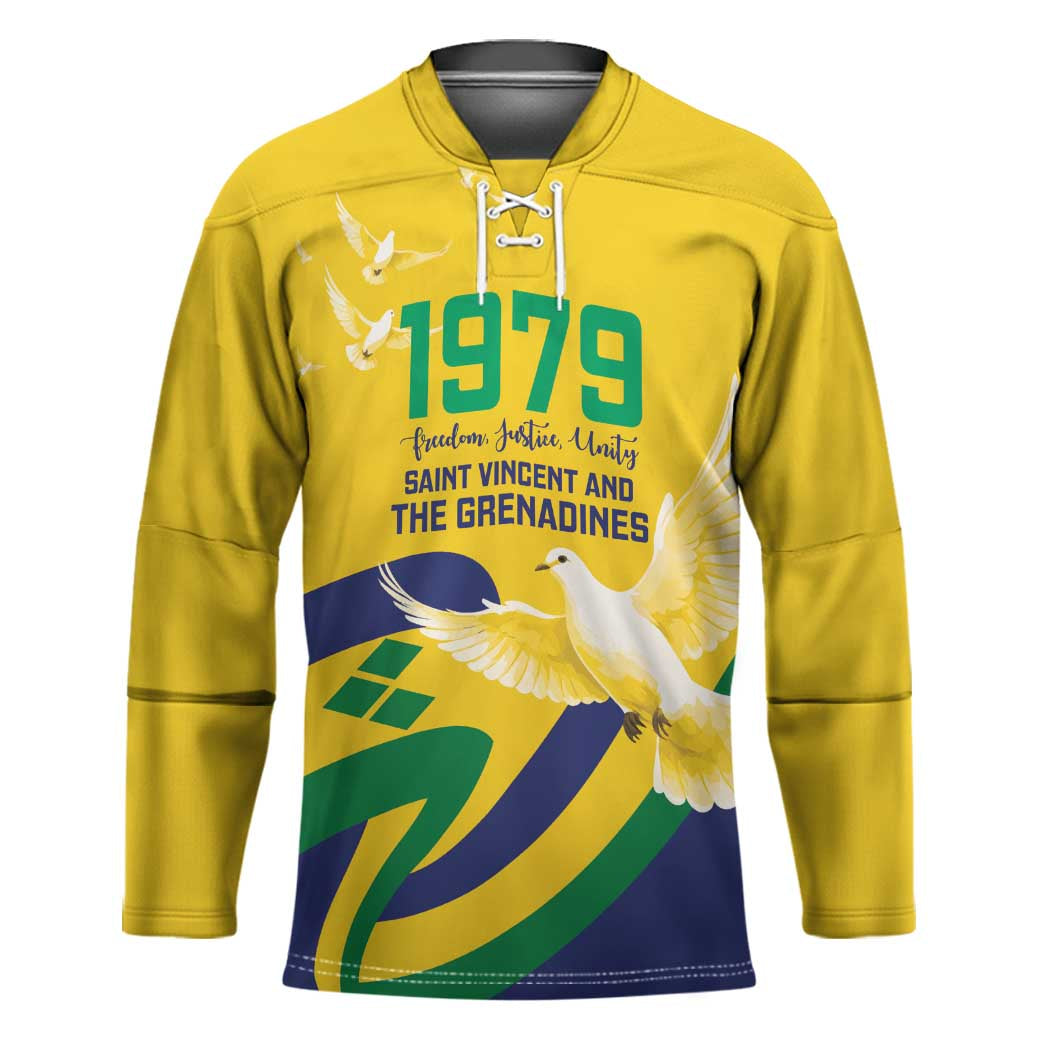 Saint Vincent and the Grenadines Hockey Jersey Gratitude to the Land Pride Since 1979 - Wonder Print Shop