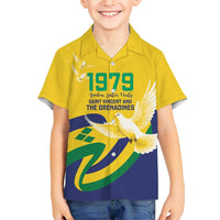 Saint Vincent and the Grenadines Kid Hawaiian Shirt Gratitude to the Land Pride Since 1979 - Wonder Print Shop