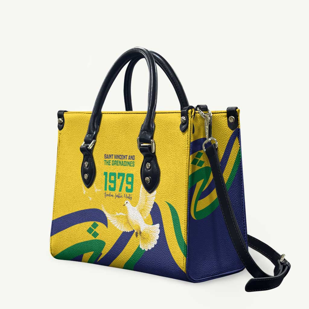 Saint Vincent and the Grenadines Leather Bag Gratitude to the Land Pride Since 1979 - Wonder Print Shop